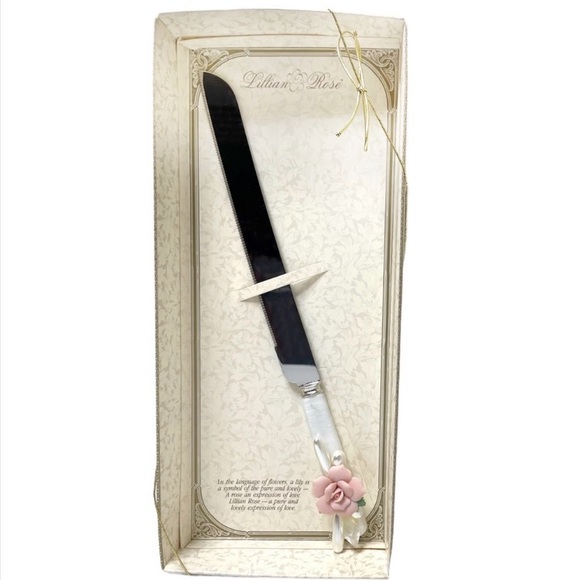Vintage Authentic Lillian Rose Cake Knife Pearl - Picture 1 of 9